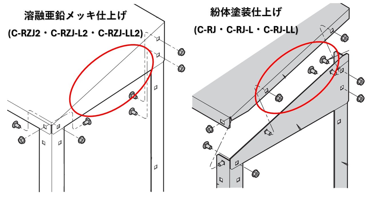 防雪屋根の設計変更概要図